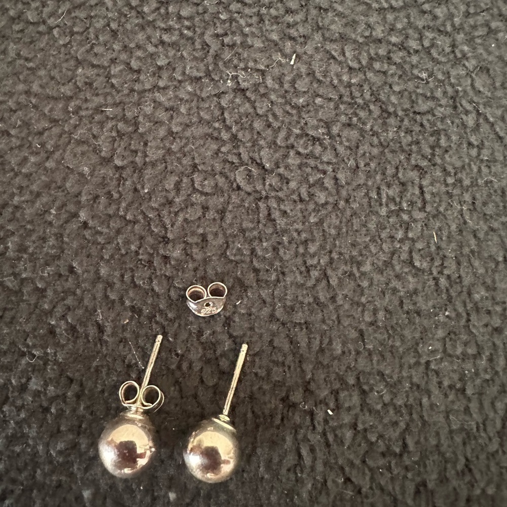 Sterling 2mm Polished Ball Stud Earrings with Push Backs
